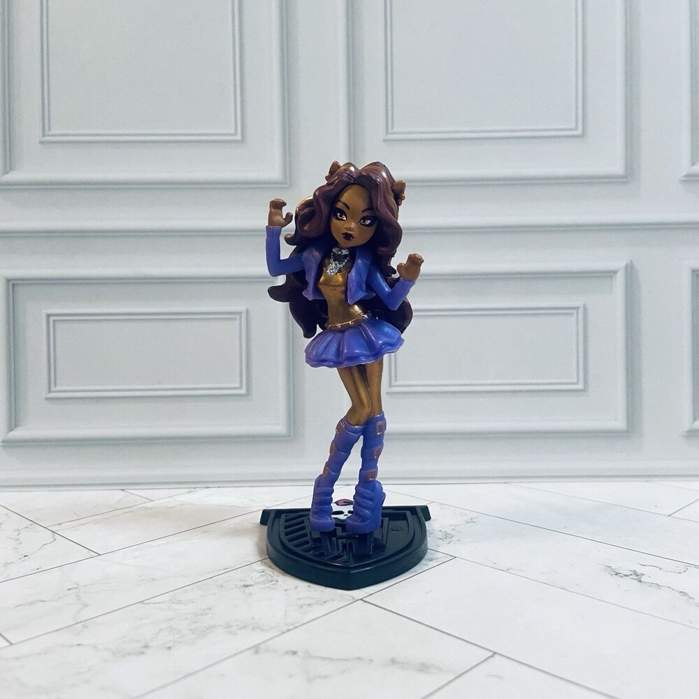 2013 Mattel Monster High Figure Clawdeen Wolf Purple 4 in. Figurine